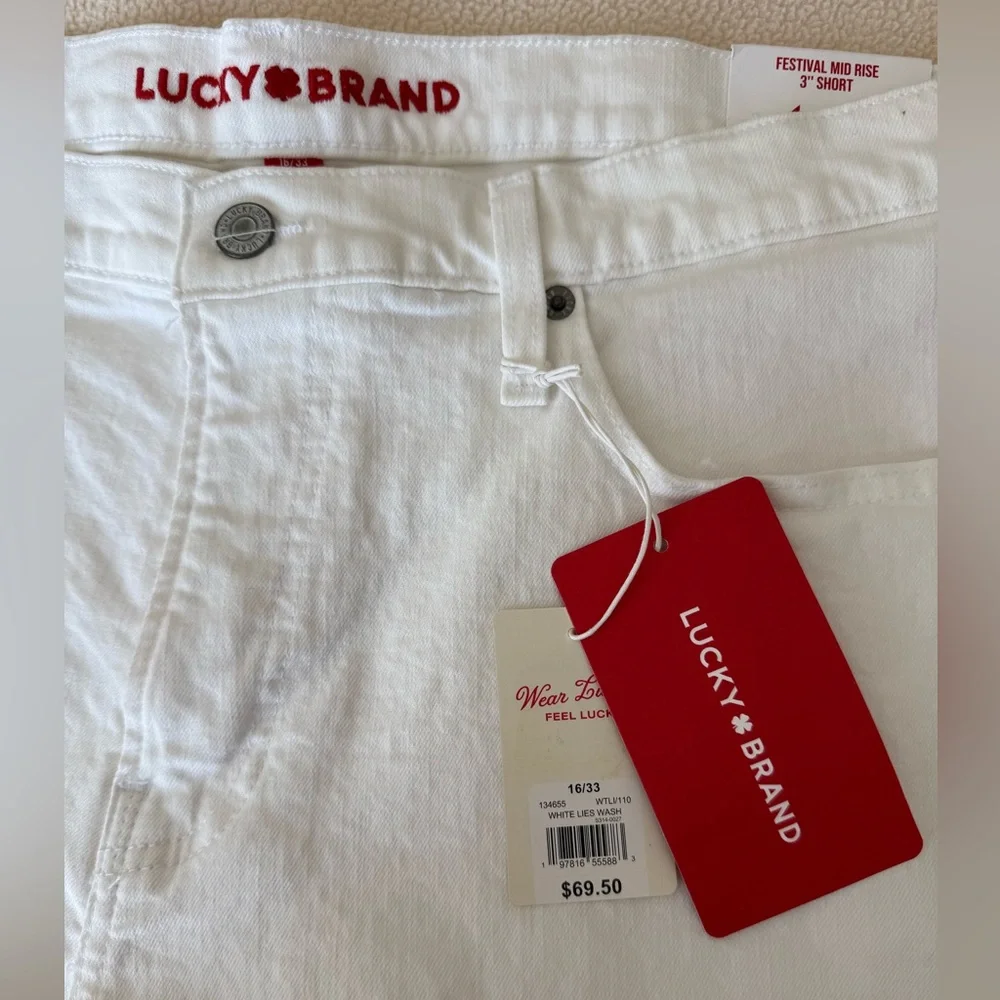 Lucky Brand Women's White Jean Shorts Size 16/33 - Picture 2 of 8